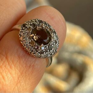 ALEXIS BITTAR FINE Midnight Smoky Quartz & Diamond Ring